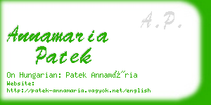 annamaria patek business card